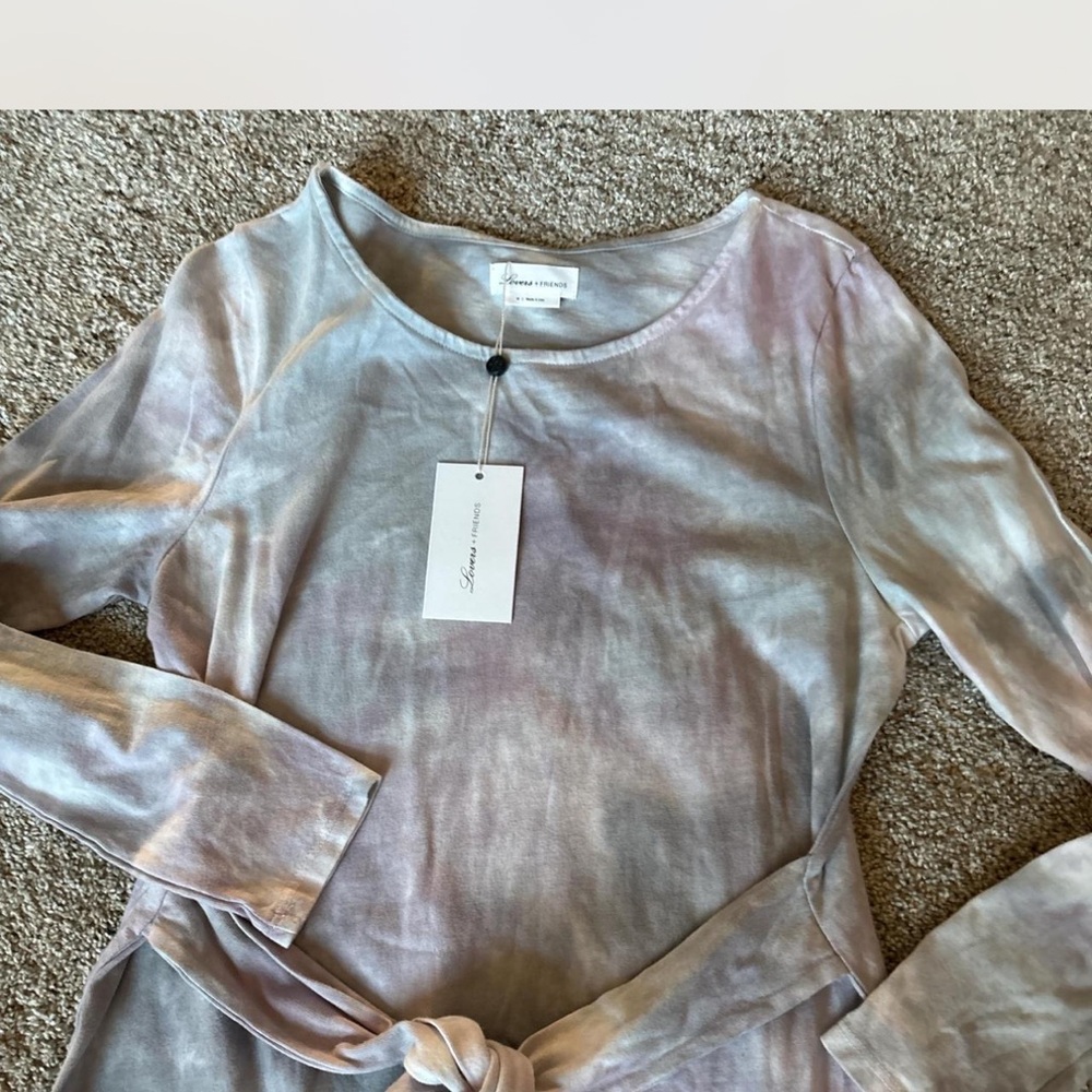 Lovers + Friends Pastel Tie-Dye Long Sleeve dress